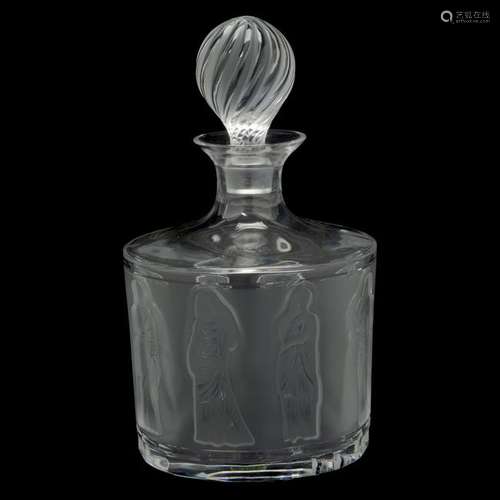 French Lalique Crystal Femmes Antiques Decanter.