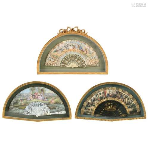 Three 19th Century Continental and English Fans with