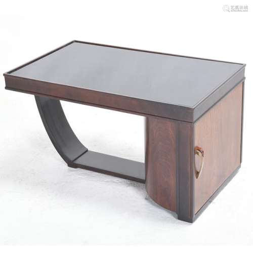 American Art Deco Walnut Rectangular Low Table with