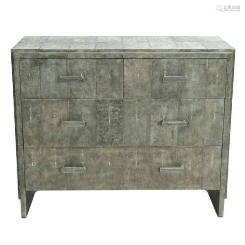 Steven Volpe Art Deco-Style Shagreen Covered Chest of