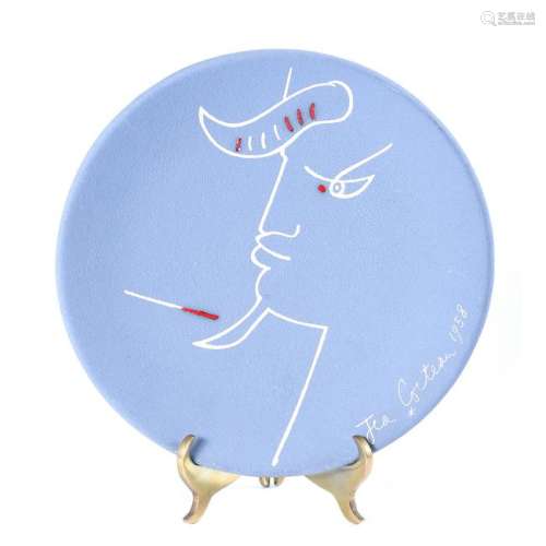 Jean Cocteau Pottery Plate for Atelier Madeline-Jolly,