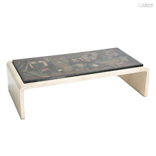 Samuel Marx Waterfall Coffee Table Inset with 18th