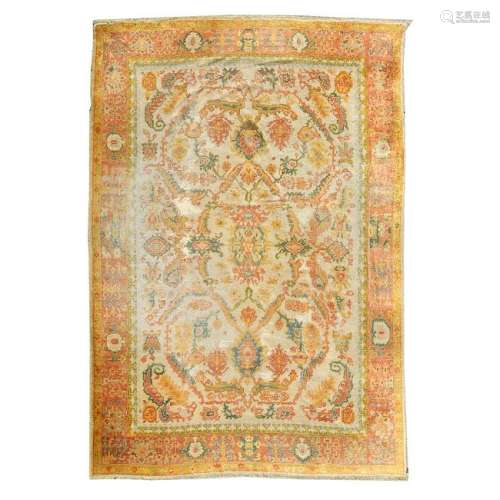 19th Century Oushak Carpet, West Anatolia.