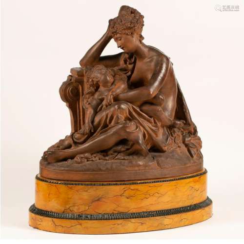 19th Century French Terracotta Figure of a Woman with