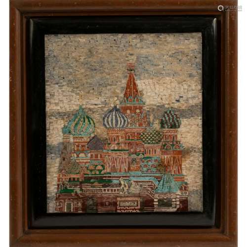 Russian Micro Mosaic Plaque of the Kremlin.