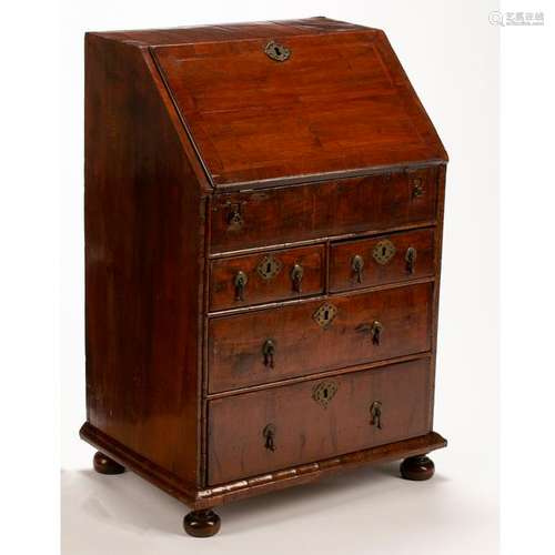 18th Century English Mahogany Slant Front Desk.