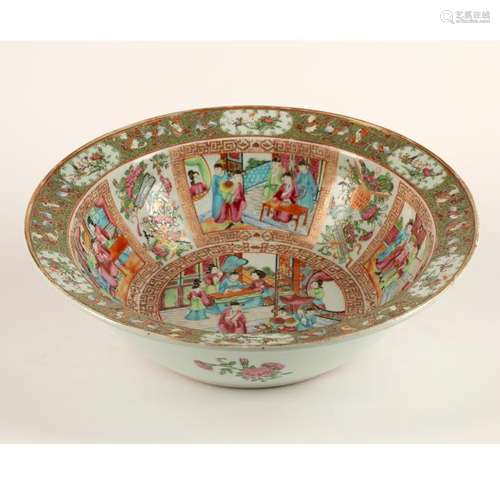 19th Century Rose Canton Porcelain Bowl.