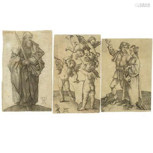 Three etchings by Albrecht Durer: Der Apostle Simon