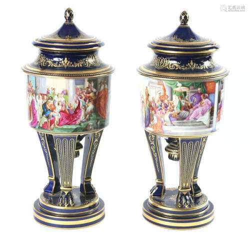 'Vienna' Neoclassical Style Porcelain Covered Ice Pail