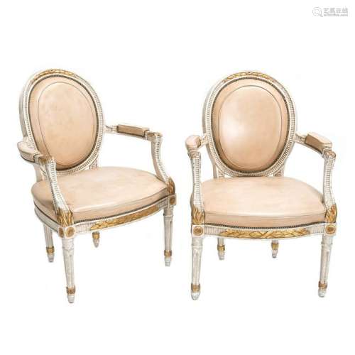 Pair of Swedish 18th Century Neoclassical Fauteuils