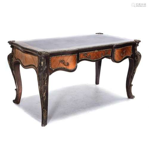 French Louis XVI-Style Bureau Plat Desk