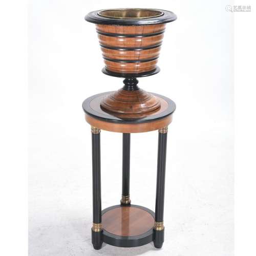 19th Century Dutch Ebonized and Fruitwood Jardiniere on