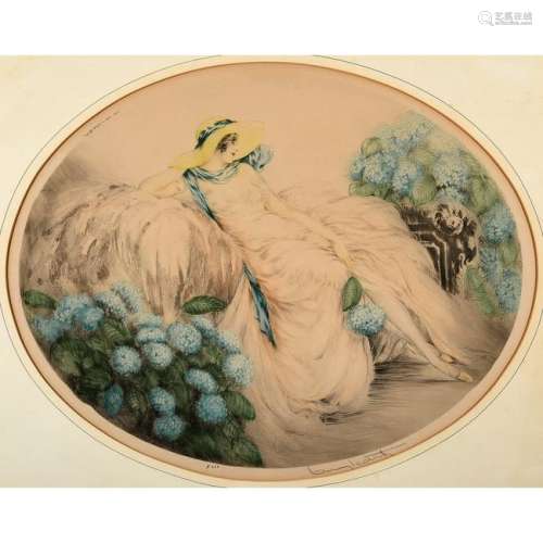 Louis Icart Framed Aquatint Etching 