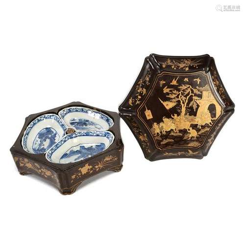 Chinese Set of Three Blue and White Porcelain Sweet