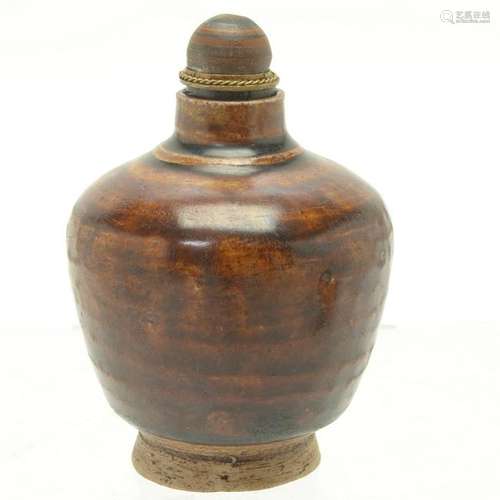 Chinese Brown Glazed Ceramic Song Style Herb Medicine