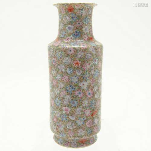 Chinese Famille Rose 'millefiori' Vase.