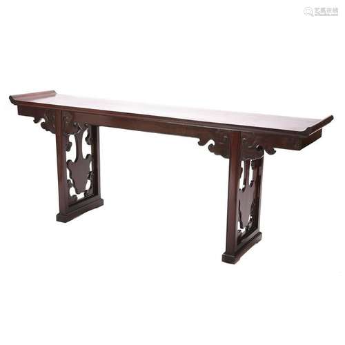 Chinese Hardwood Altar Table, 20th Century. Width 7