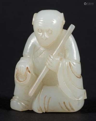 Pendentif en jade blanc, représentant le roi singe…