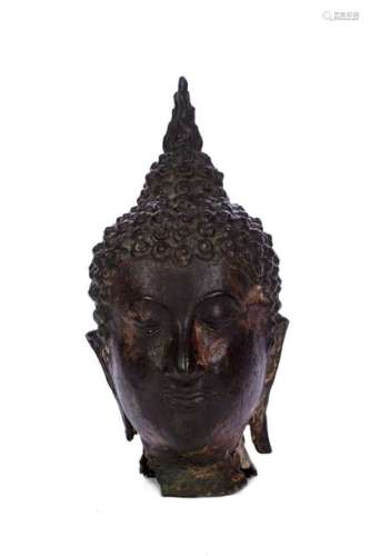 THAILANDE probablement XIV ème \nTête de Bouddha en…