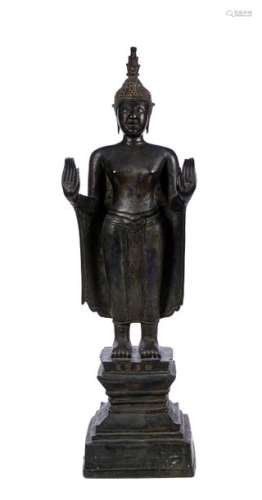 INDE XIXème siècle \nImportante statue en bronze re…