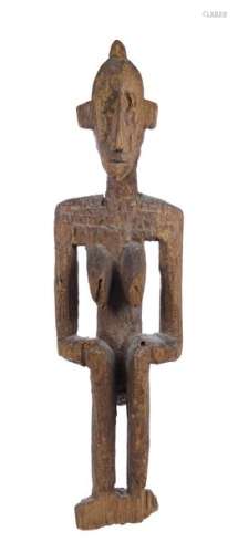 Statue en bois érodé et patiné \nMali ou Nigeria \nH…
