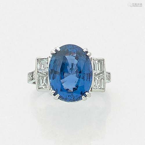 SAPHIRElle RING is adorned with an oval sapphire i…