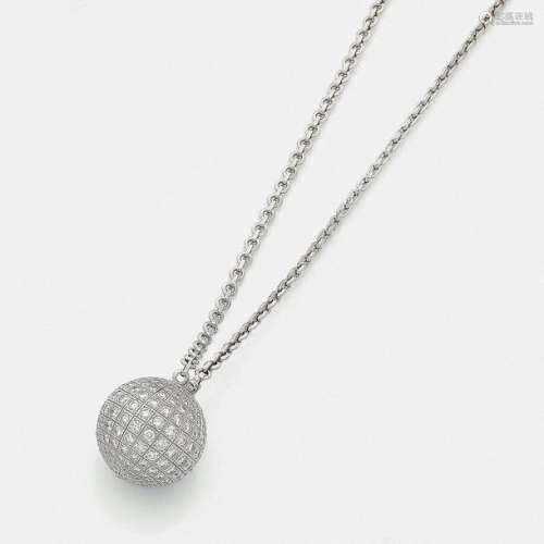 CARTIERPENDENT BALLS WITH FACETESThe large ball is…