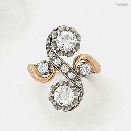 Early 20th centuryRavishing diamond crossover ring…