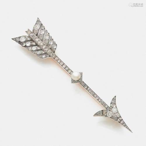 YEARS 1900GRANDE BROCHE ARROCHEThe arrow is set wi…