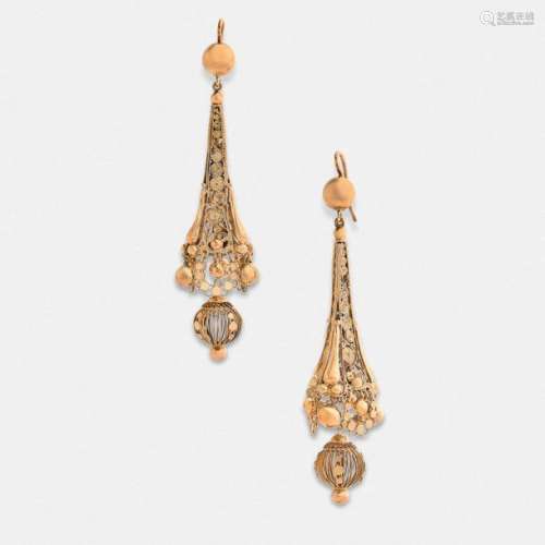 SOUTH EUROPE OF THE 19th CENTURY filigree earrings…