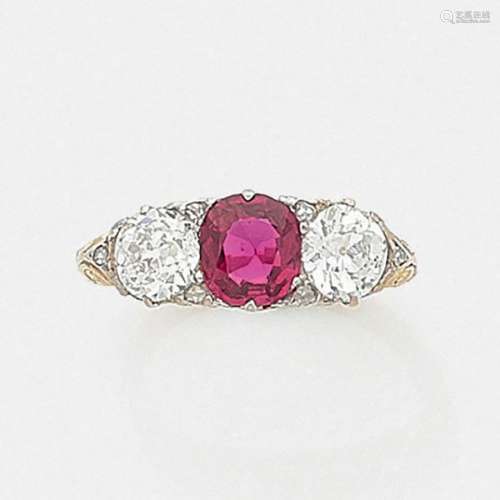 Ruby river ringShe is adorned with an oval ruby in…