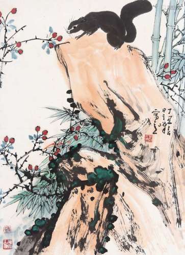 孙其峰（b.1920） 1997年作 松鼠 镜心 纸本设色