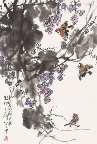 孙其峰（b.1920） 2008年作 漫写归园新秋景物 镜心 纸本设色