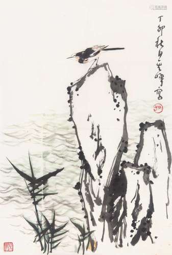 孙其峰（b.1920） 1987年作 花鸟 镜片 纸本设色