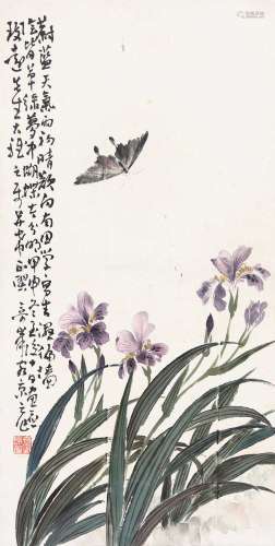 孙其峰（b.1920） 2004年作 花卉 立轴 纸本设色