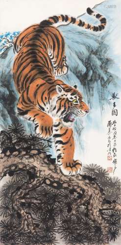 慕凌飞（1913～1997） 1988年作 兽王图 镜心 纸本设色