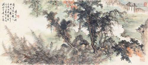 徐邦达（1911～2012） 高士游春 镜框 纸本设色