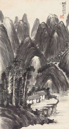 姚华（1876～1930） 1923年作 秋山图 立轴 纸本水墨