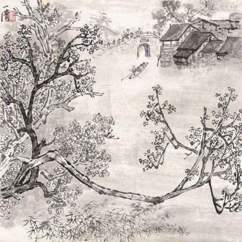陶一清（1914～1986） 山水 立轴 纸本水墨