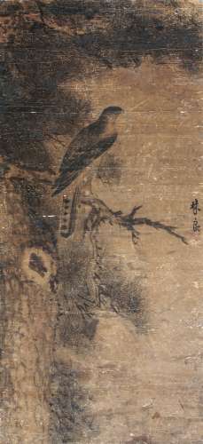 林良（1436～1487） 松鹰图 立轴 纸本设色