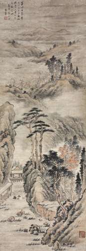 董其昌（1555～1636） 山水 立轴 纸本设色