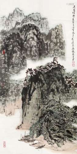 于人（b.1931） 1996年作 山水 镜心 纸本设色