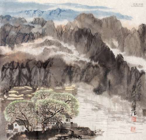 金连经（b.1940） 1993年作 山水 镜心 纸本设色