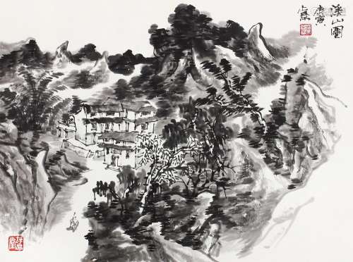 孟占京（b.1962） 2010年作 溪山图 镜心 纸本水墨