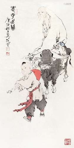 范曾（b.1938） 2010年作 老子出关 立轴 纸本设色