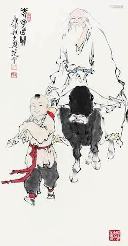 范曾（b.1938） 2010年作 老子出关 立轴 纸本设色