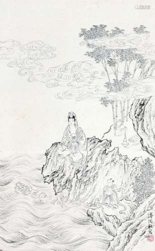 溥儒（1896～1963） 观音 立轴 纸本水墨