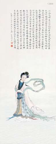 陆小曼（1903～1965） 1946年作 仕女 立轴 绢本设色
