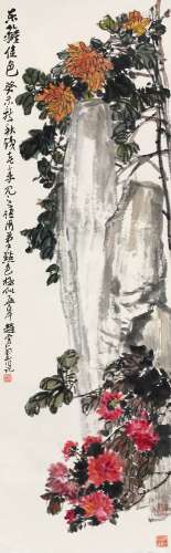 赵云壑（1874～1955） 东篱佳色 立轴 纸本设色