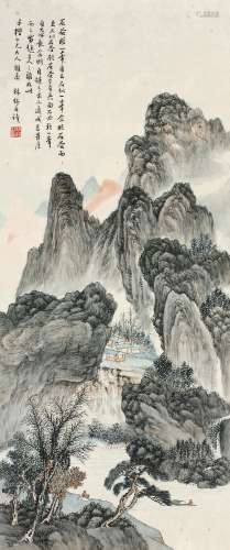 林纾（1852～1924） 深山茅屋 立轴 绢本设色
